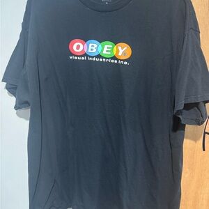 Obey Black Graphic T-Shirt for Men